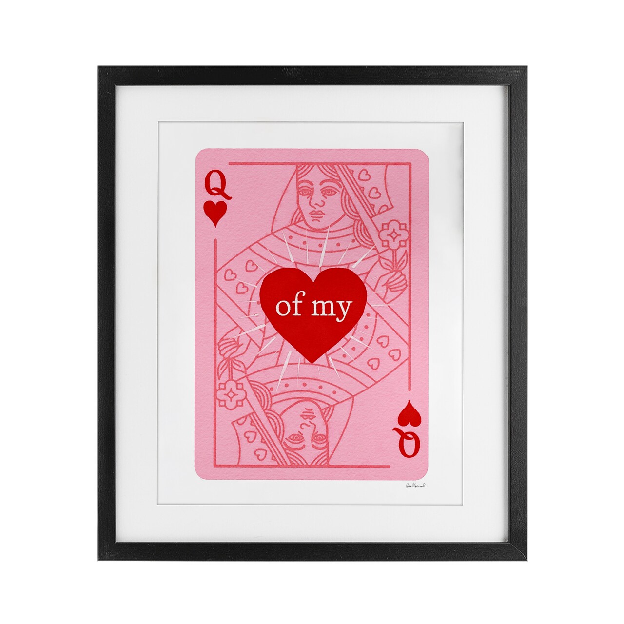 Stupell Industries Queen Of My Heart Framed Print Under Glass, design by Amanda Greenwood